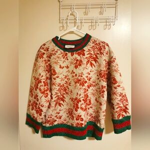 Gucci Floral Red & Green Sweatshirt